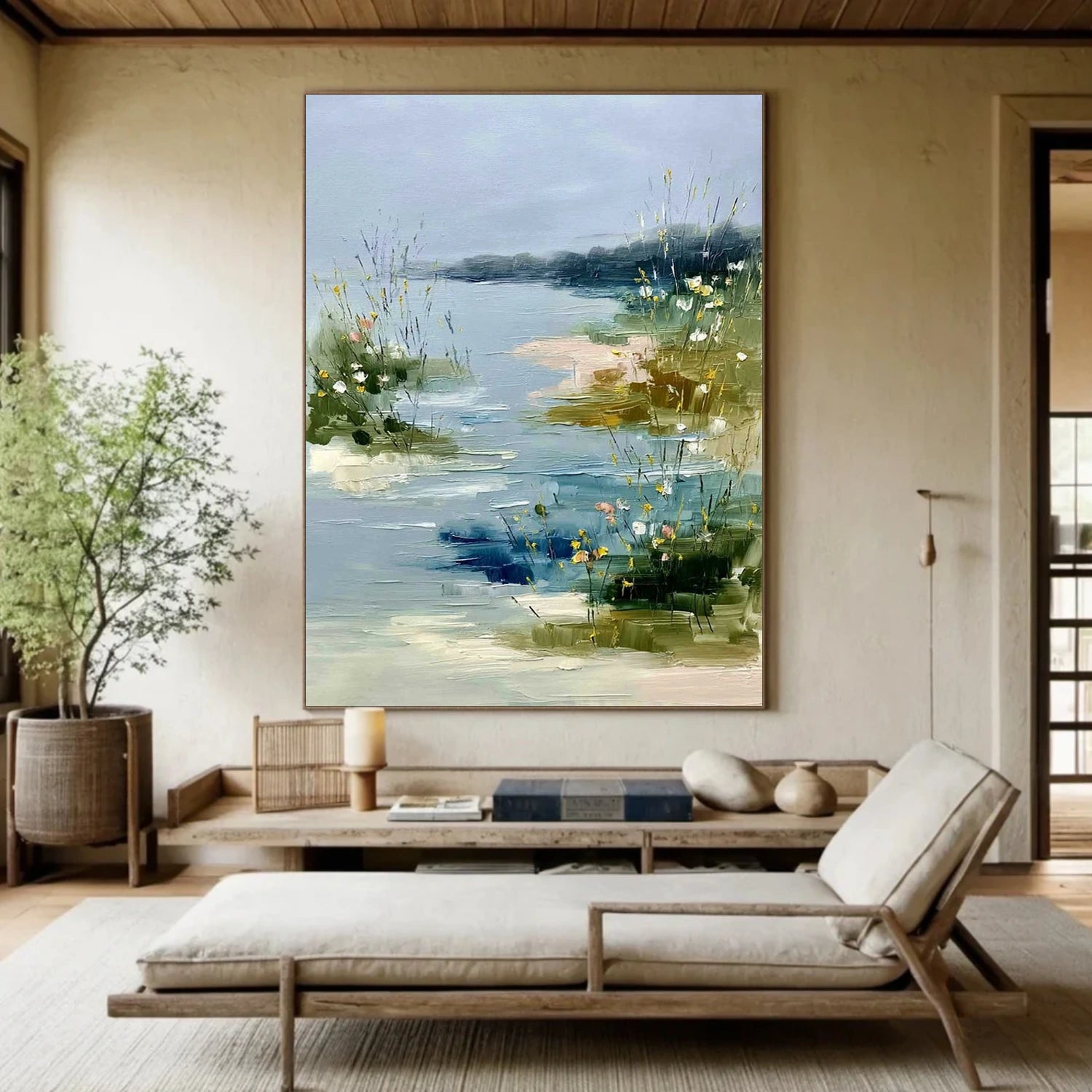 Abstract Ocean And Sky Wall Art #OS038