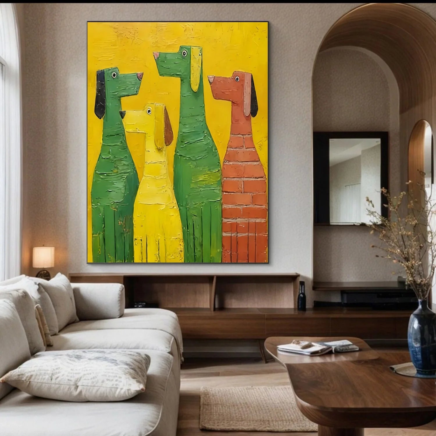 Abstract Dog Animal Wall Art #DL068
