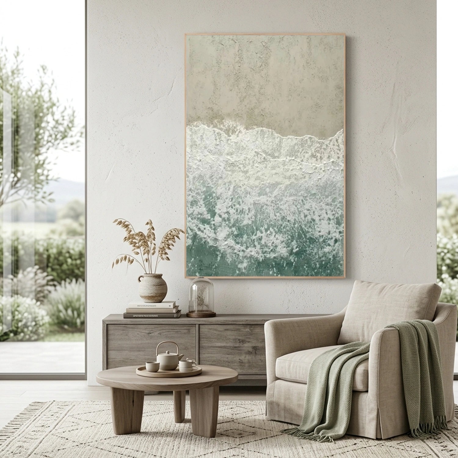 Abstract Ocean And Sky Wall Art #OS119