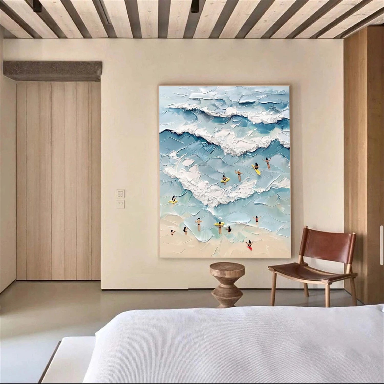 Surfing Sports Textured Wall Art #SC011