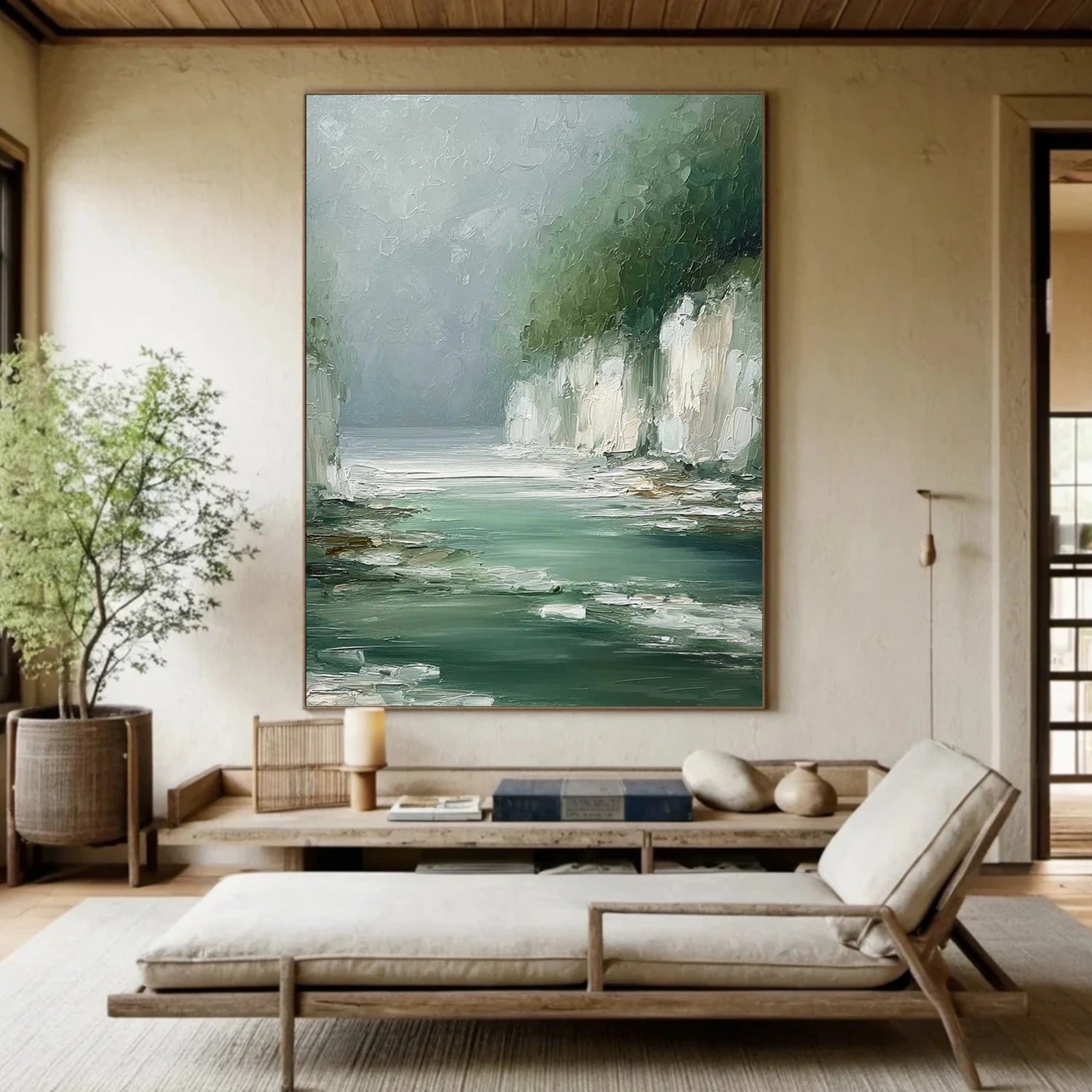Abstract Ocean And Sky Wall Art #OS037
