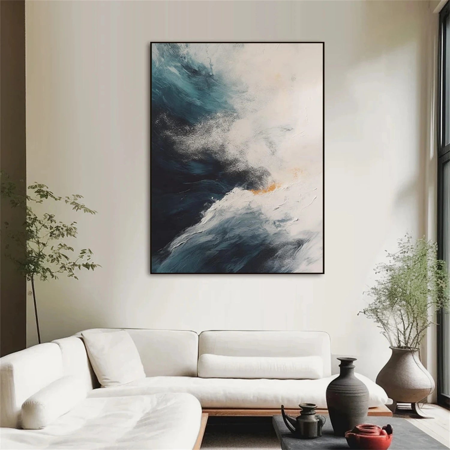 Abstract Ocean And Sky Wall Art #OS036