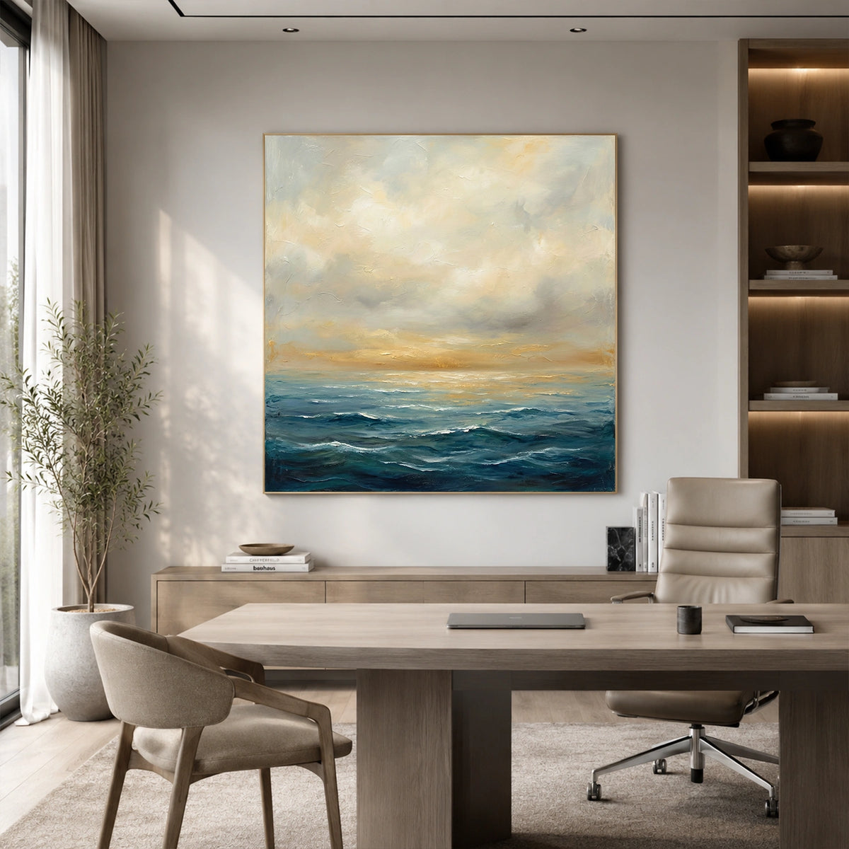 Abstract Ocean And Sky Wall Art #OS095