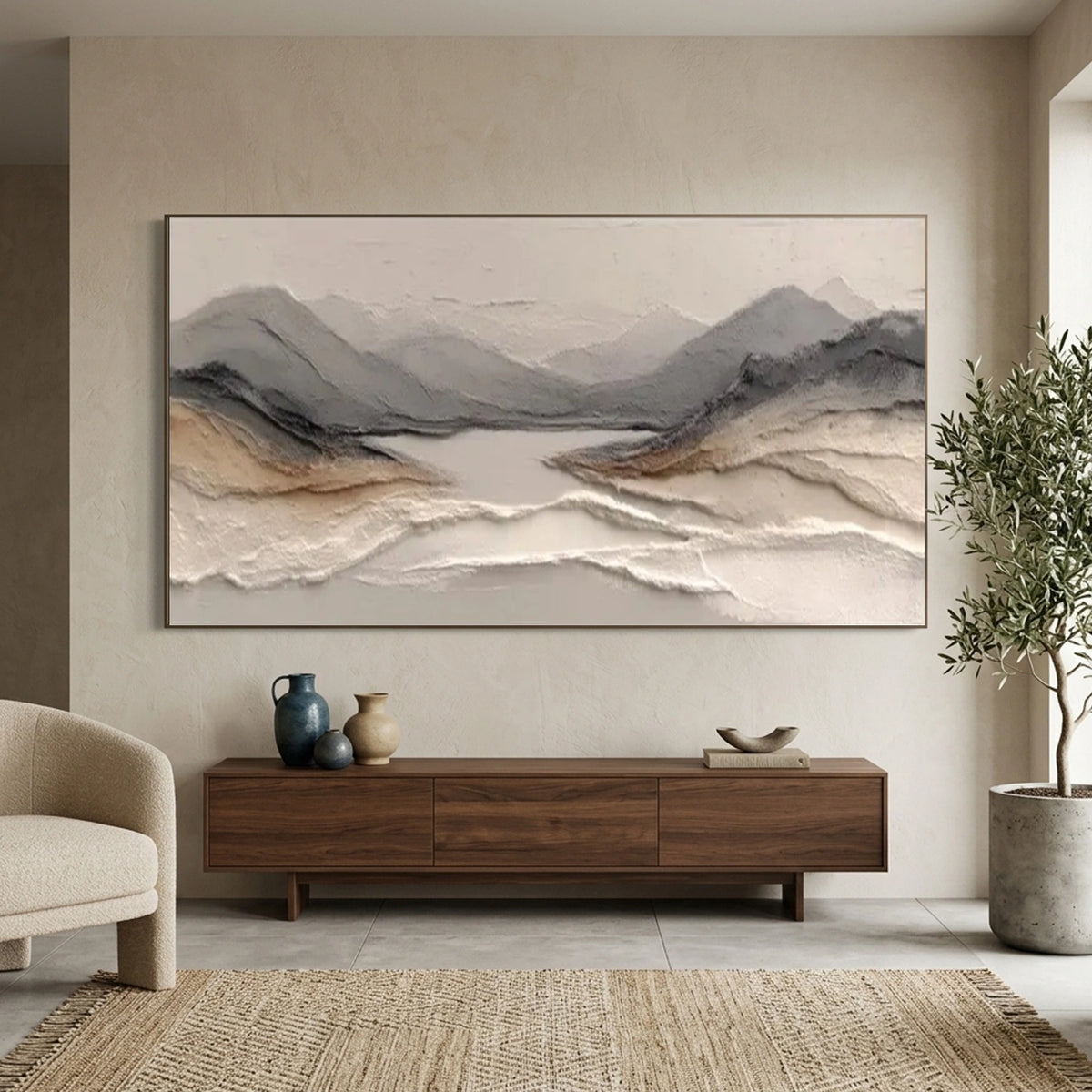 Abstract Mountain Textured Wall Art #MM019