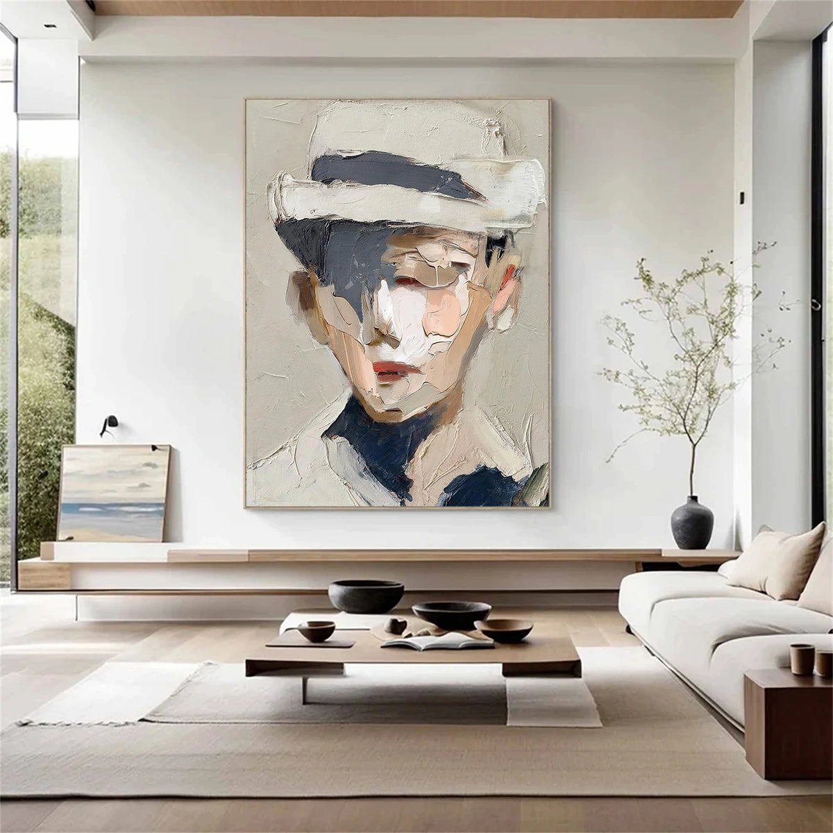 Abstract Portrait Textured Wall Art #LA020