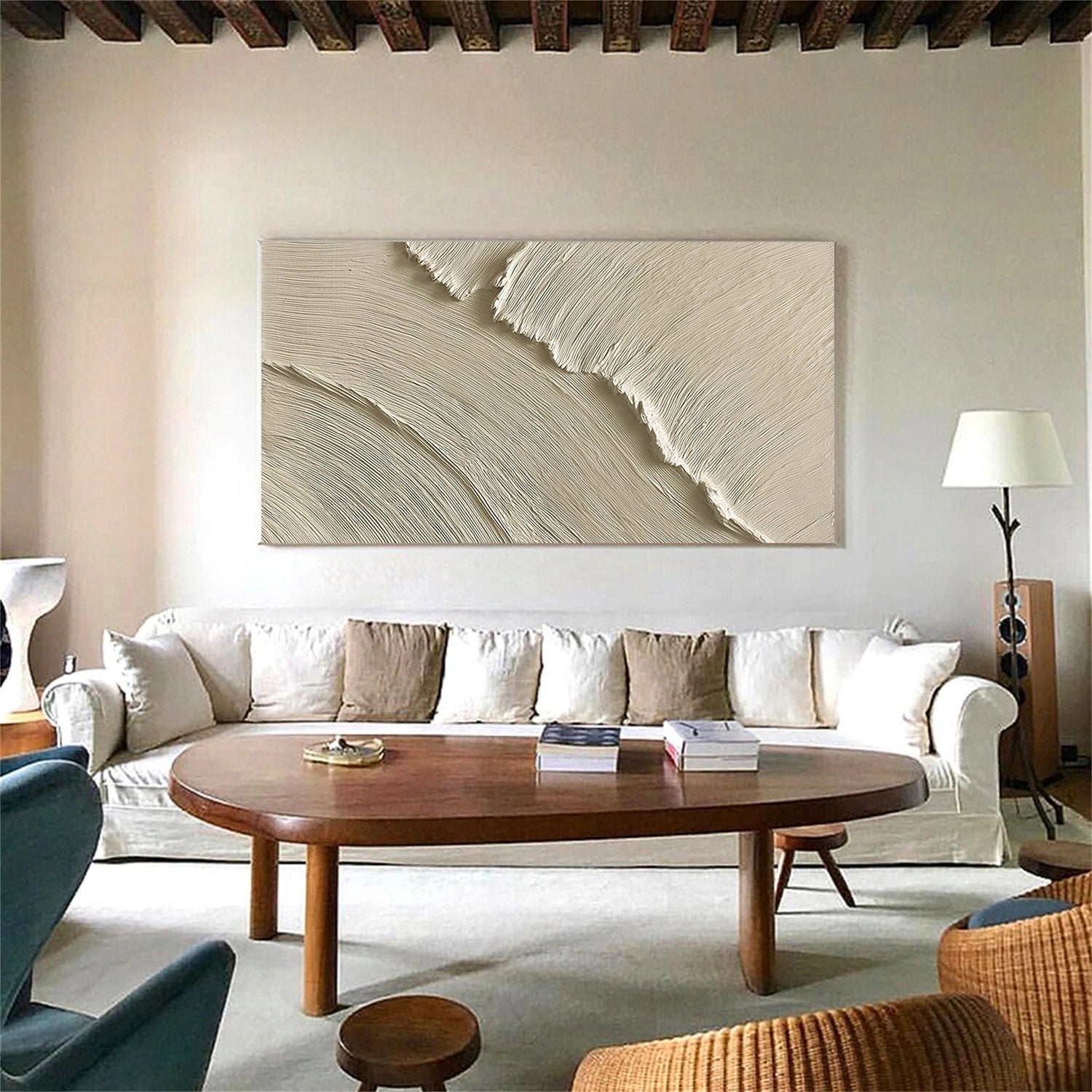 Beige Minimalist Textured Wall Art #MW026