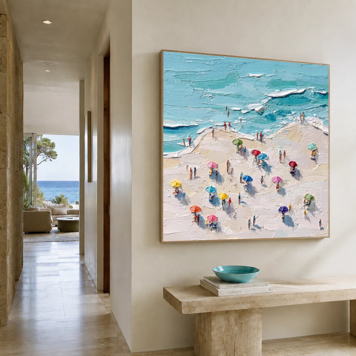 Abstract Ocean And Sky Wall Art #OS016