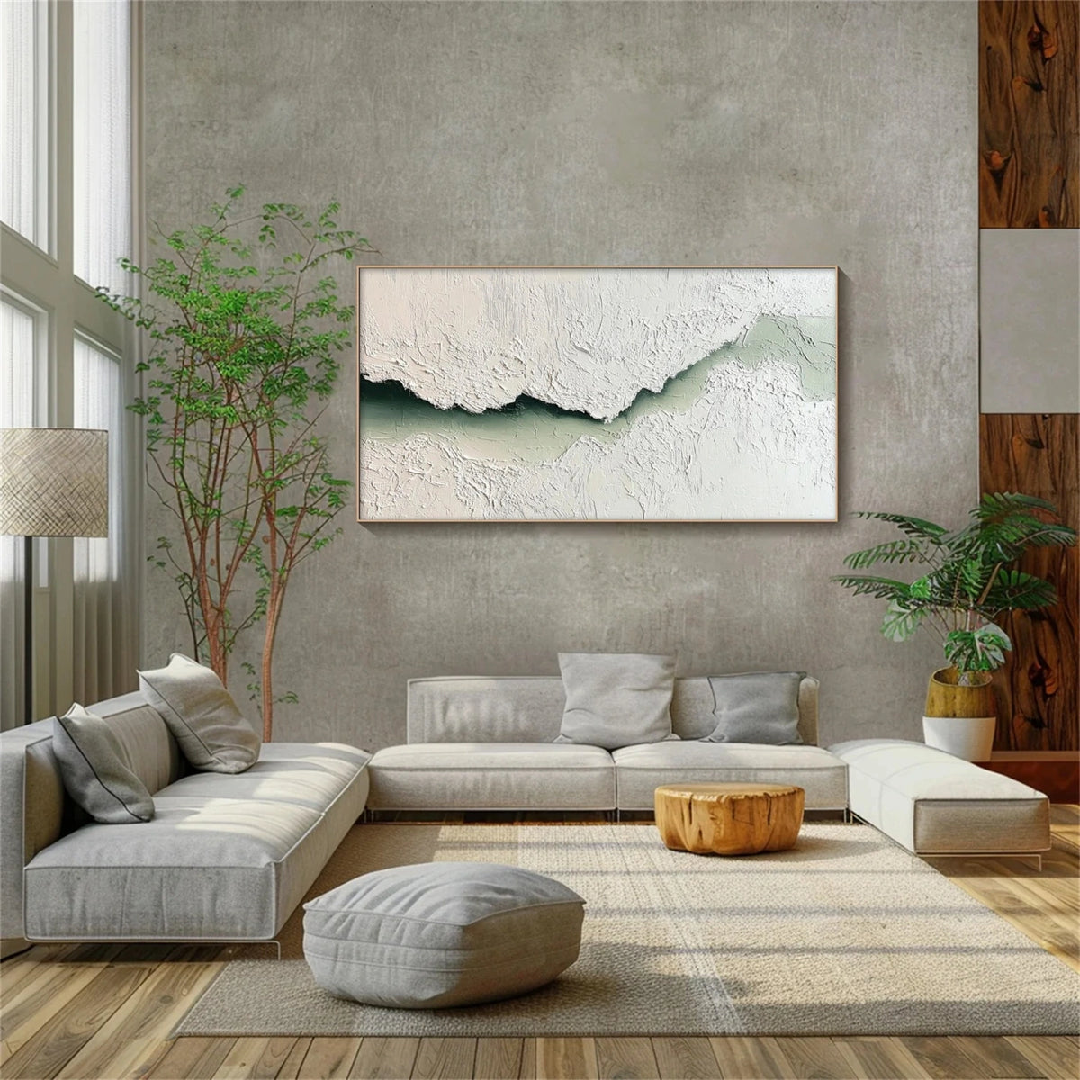 Abstract Ocean And Sky Textured Wall Art #OS138