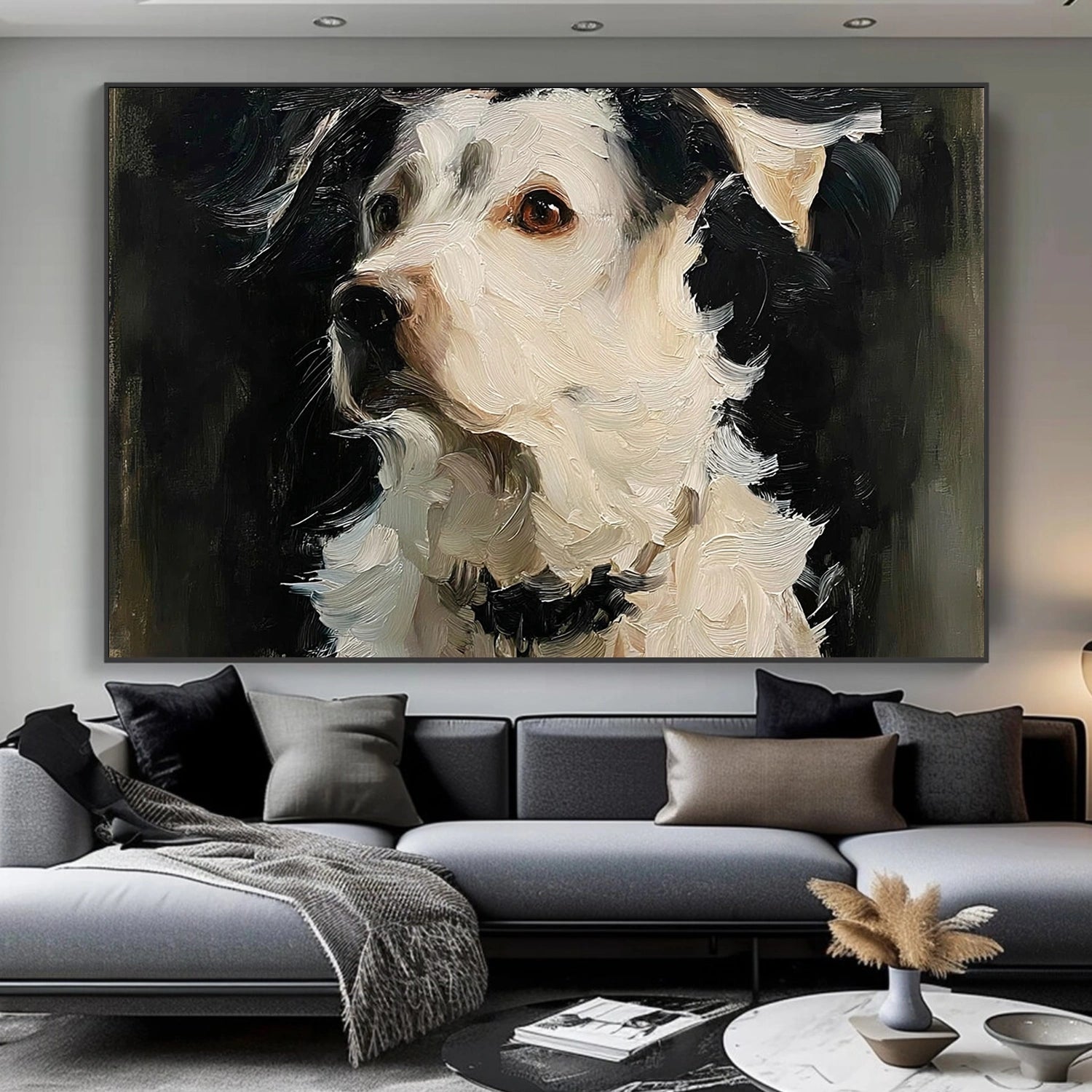 Abstract Animal Dog Wall Art #AN013