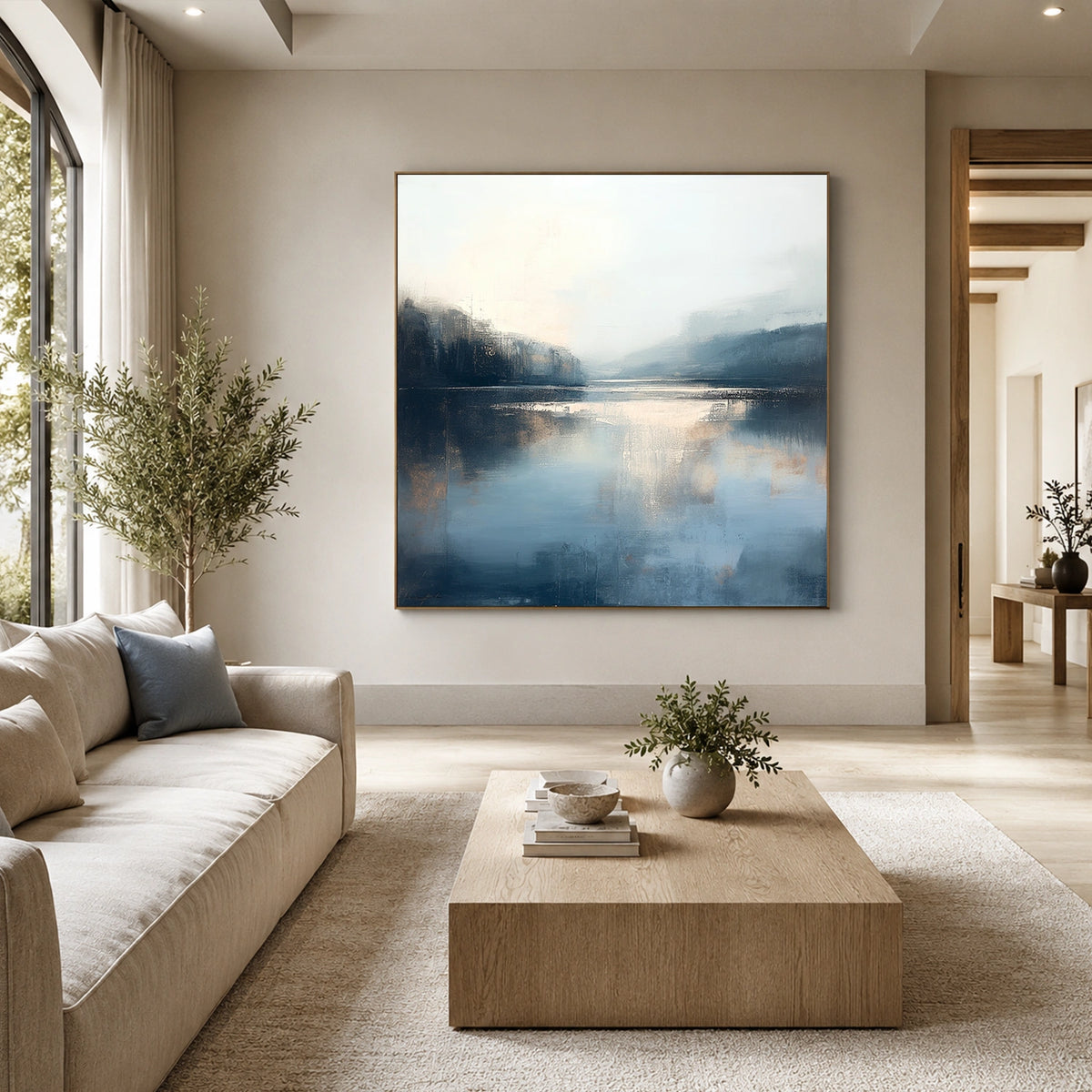 Abstract Ocean And Sky Wall Art #OS083