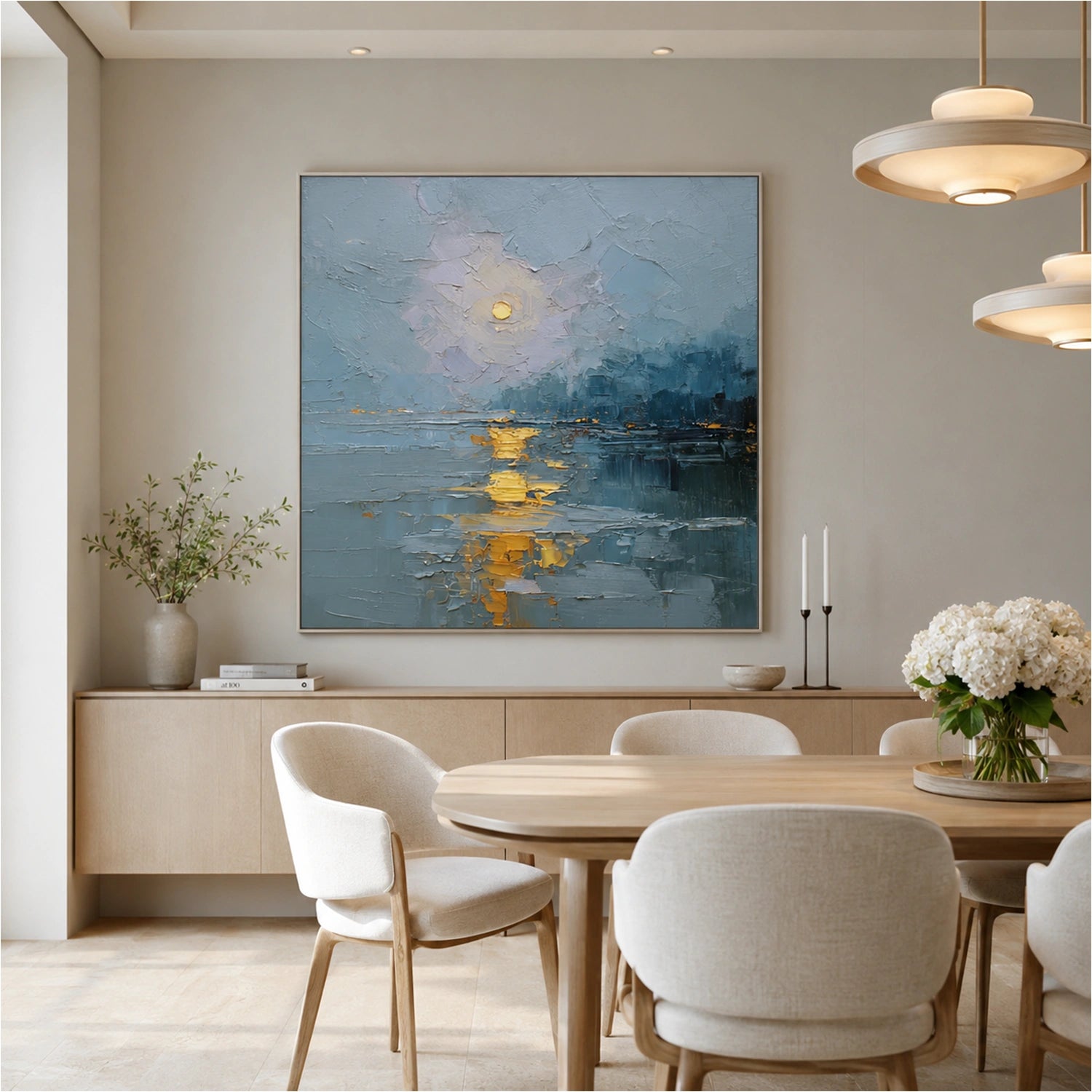 Abstract Ocean And Sky Wall Art #OS090