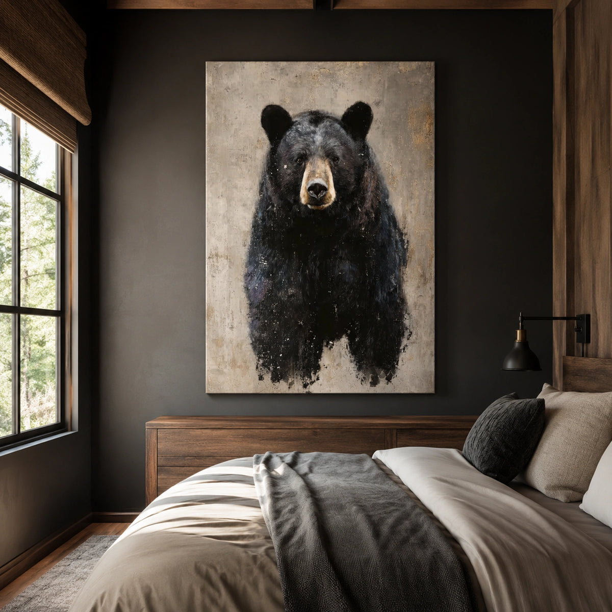 Abstract Animal Bear Wall Art #AN004