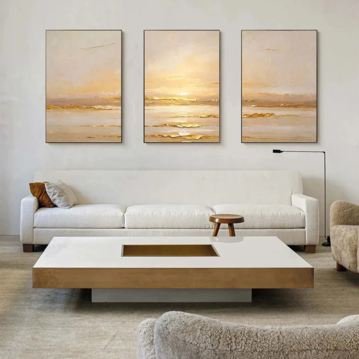 Abstract Ocean And Sky Wall Art Set of 3 #OS142