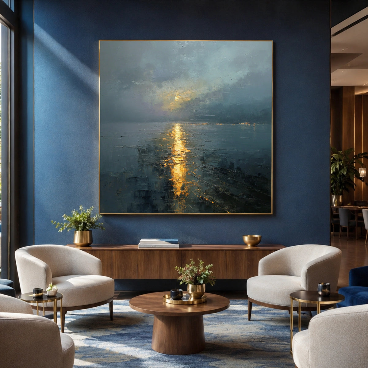 Abstract Ocean And Sky Wall Art #OS086