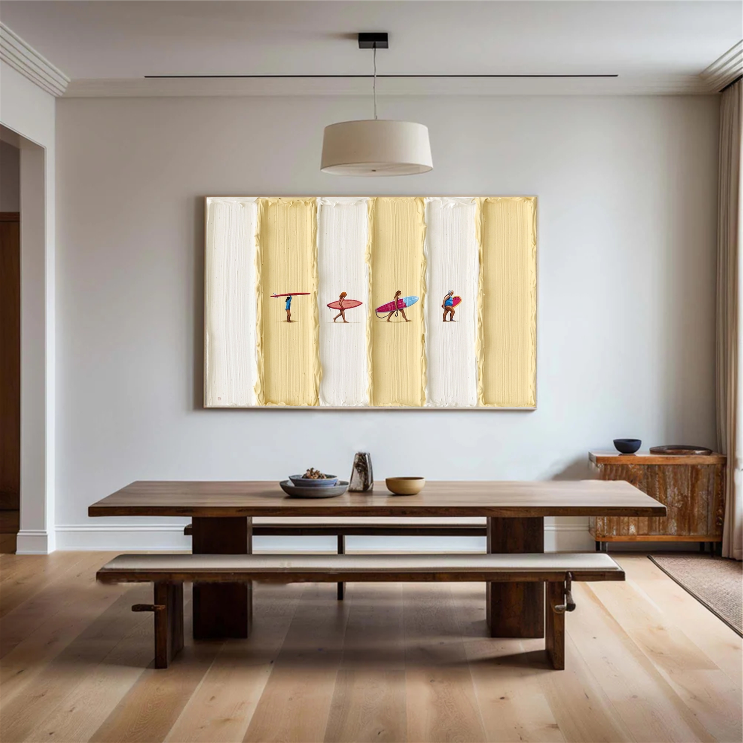 Surfing Sports Textured Wall Art #SC047