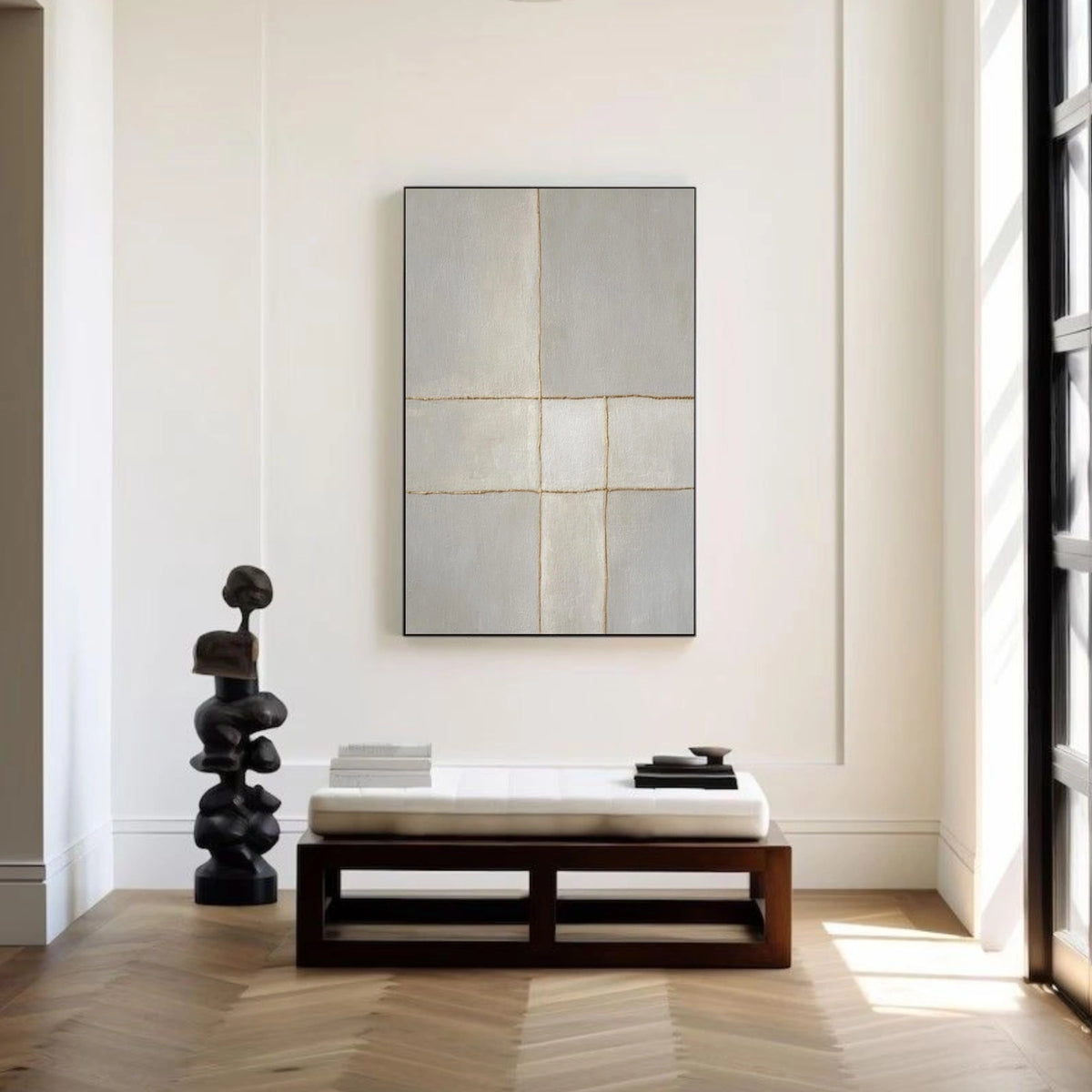 Gray Minimalist Textured Wall Art #MW006