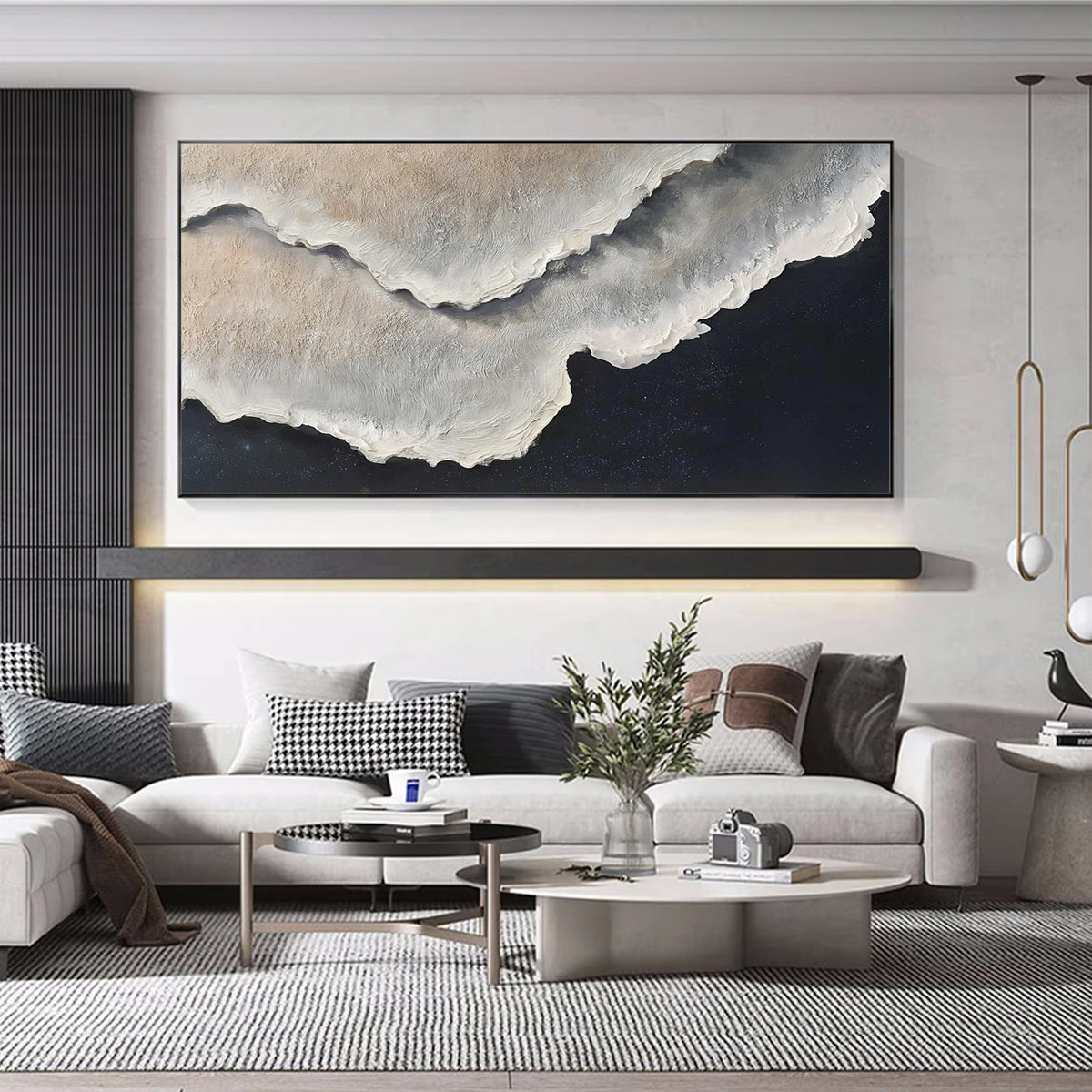 Abstract Ocean And Sky Wall Art #OS050