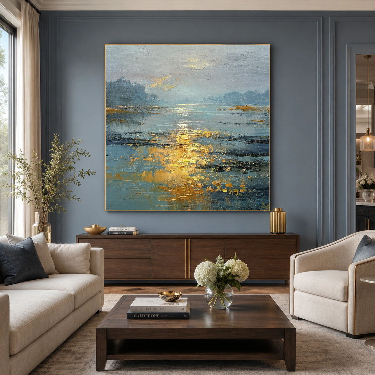 Abstract Ocean And Sky Wall Art #OS073