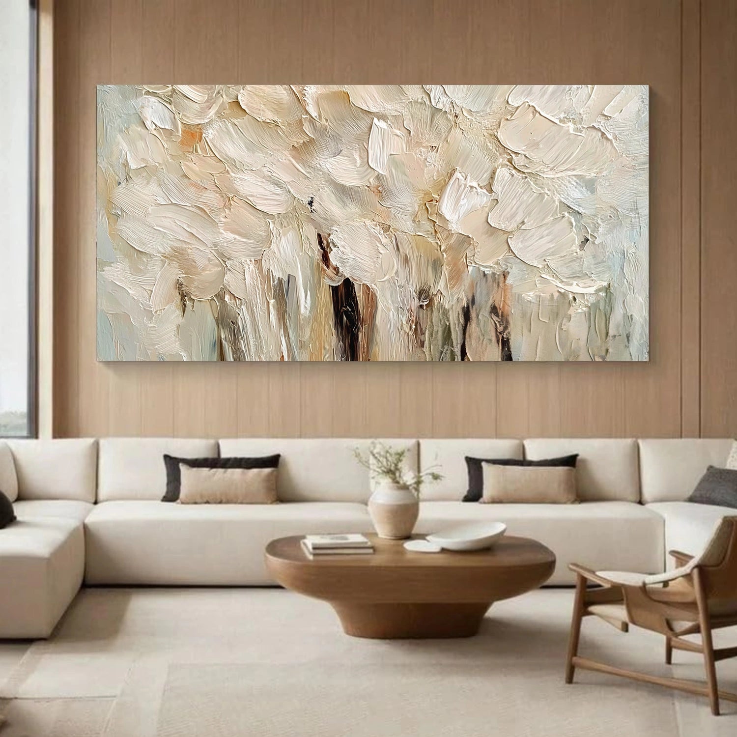 Abstract Flower And Tree Textured Wall Art #FT024