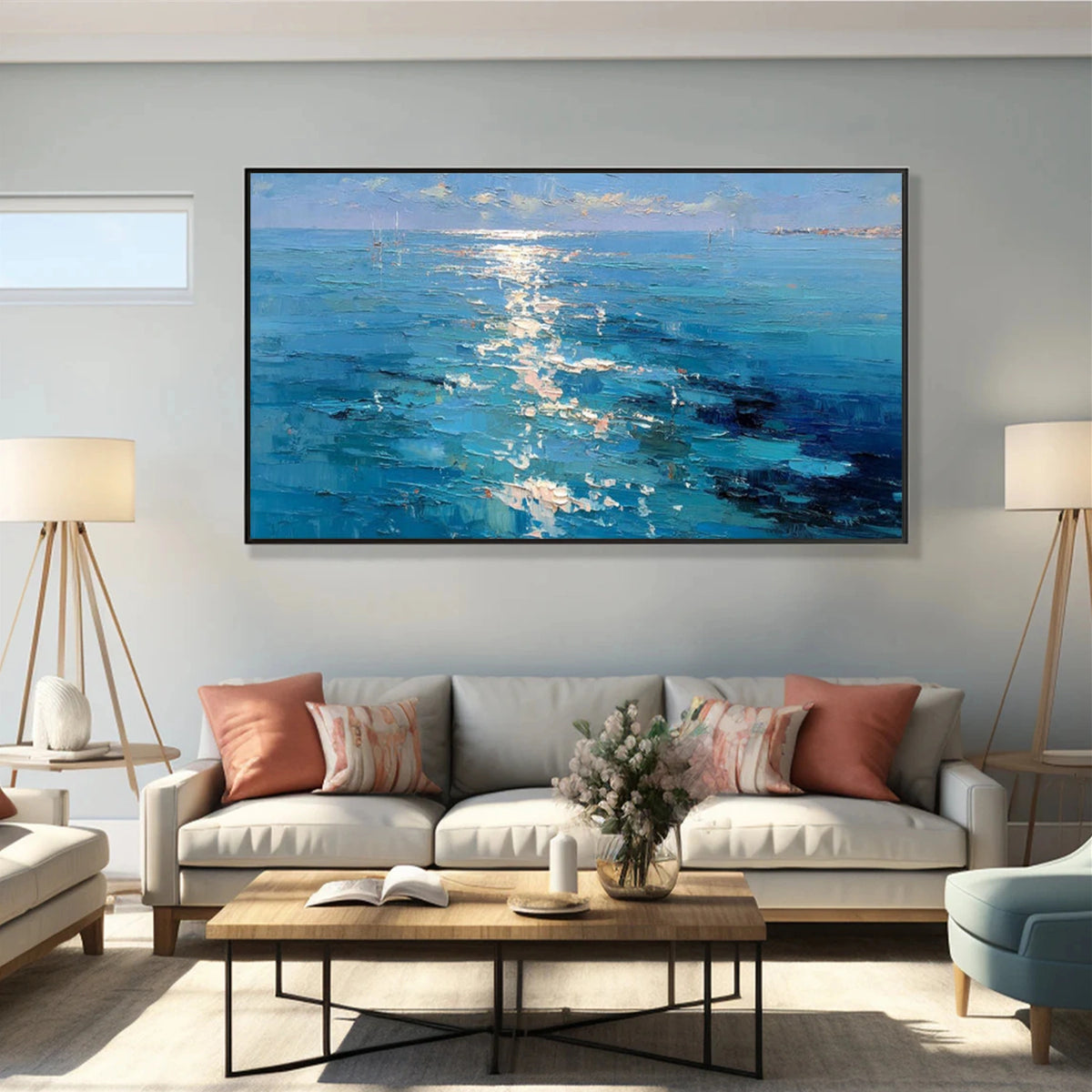 Abstract Ocean And Sky Wall Art #OS048