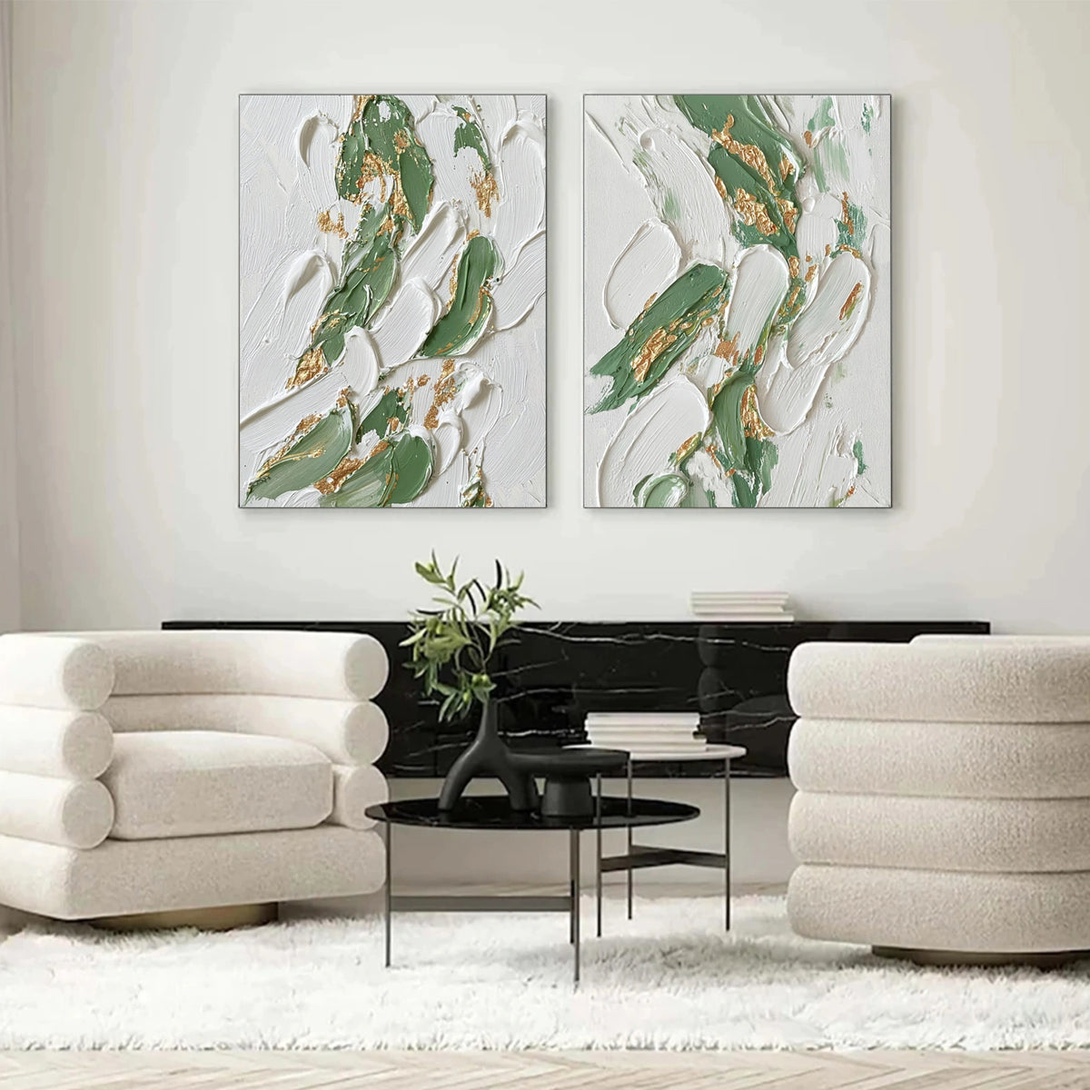 Abstract Textured Wall Art Set of 2 #AW030