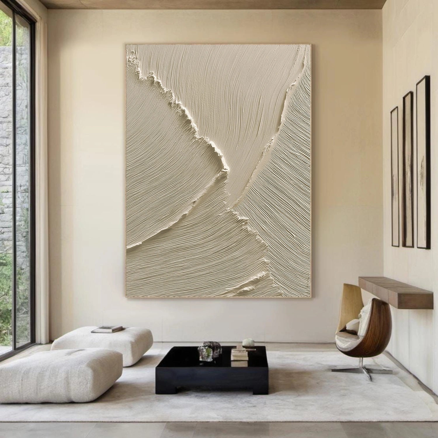 Beige Minimalist Textured Wall Art #MW031