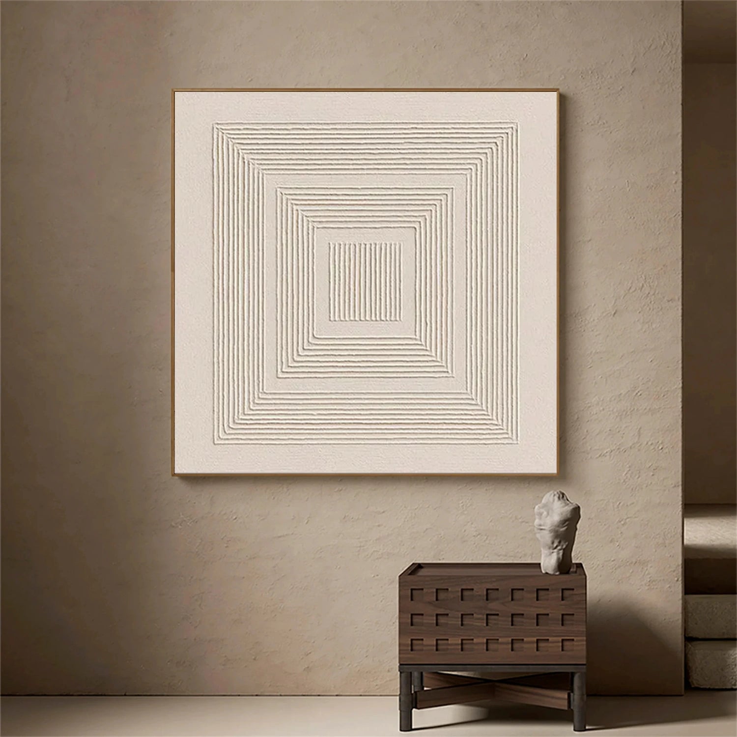 Beige Minimalist Textured Wall Art #MW018