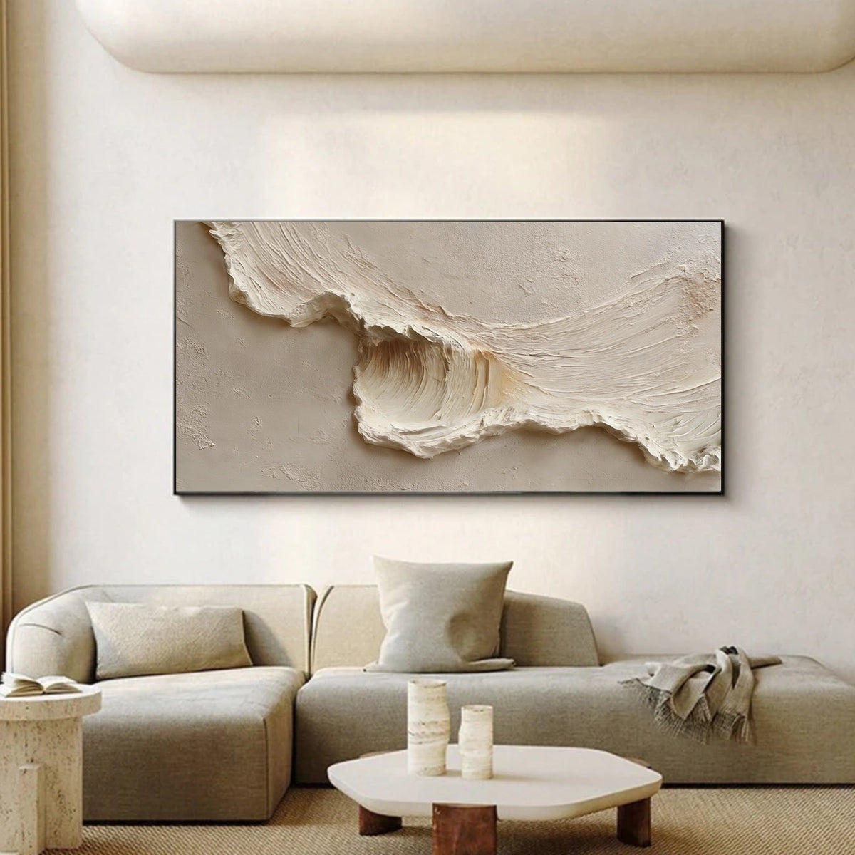 Abstract Ocean And Sky Textured Wall Art #OS133
