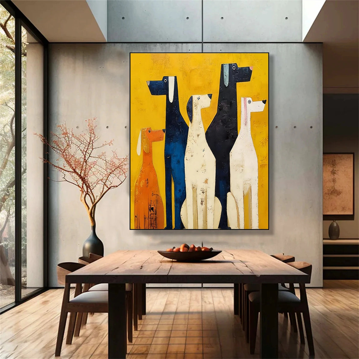 Abstract Animal Dog Wall Art #AN020