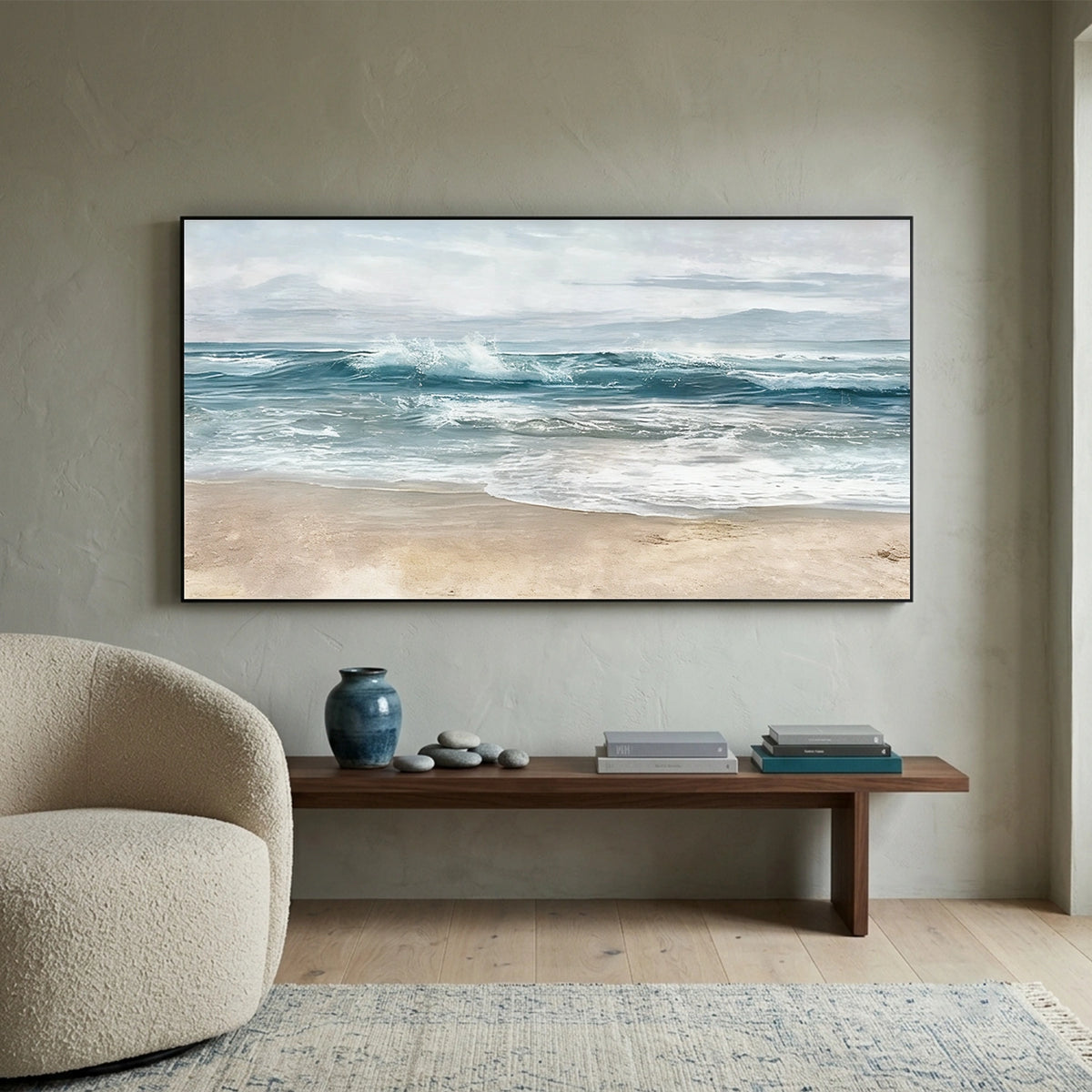 Abstract Ocean And Sky Wall Art #OS107