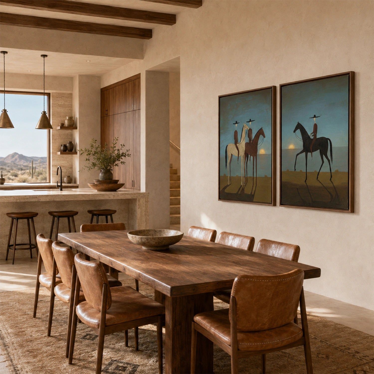Western Cowboy Wall Art Set of 2 #AC035
