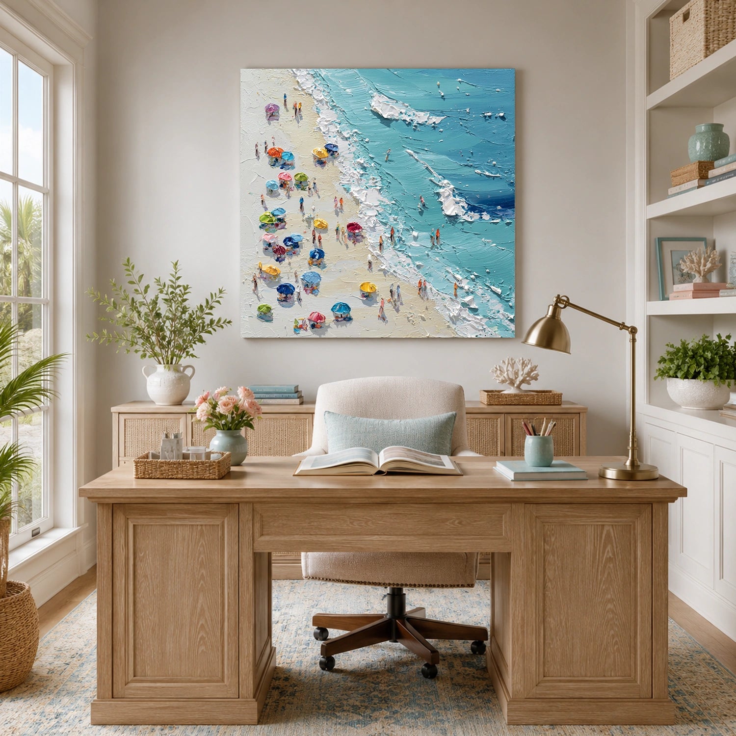 Abstract Ocean And Sky Wall Art #OS015