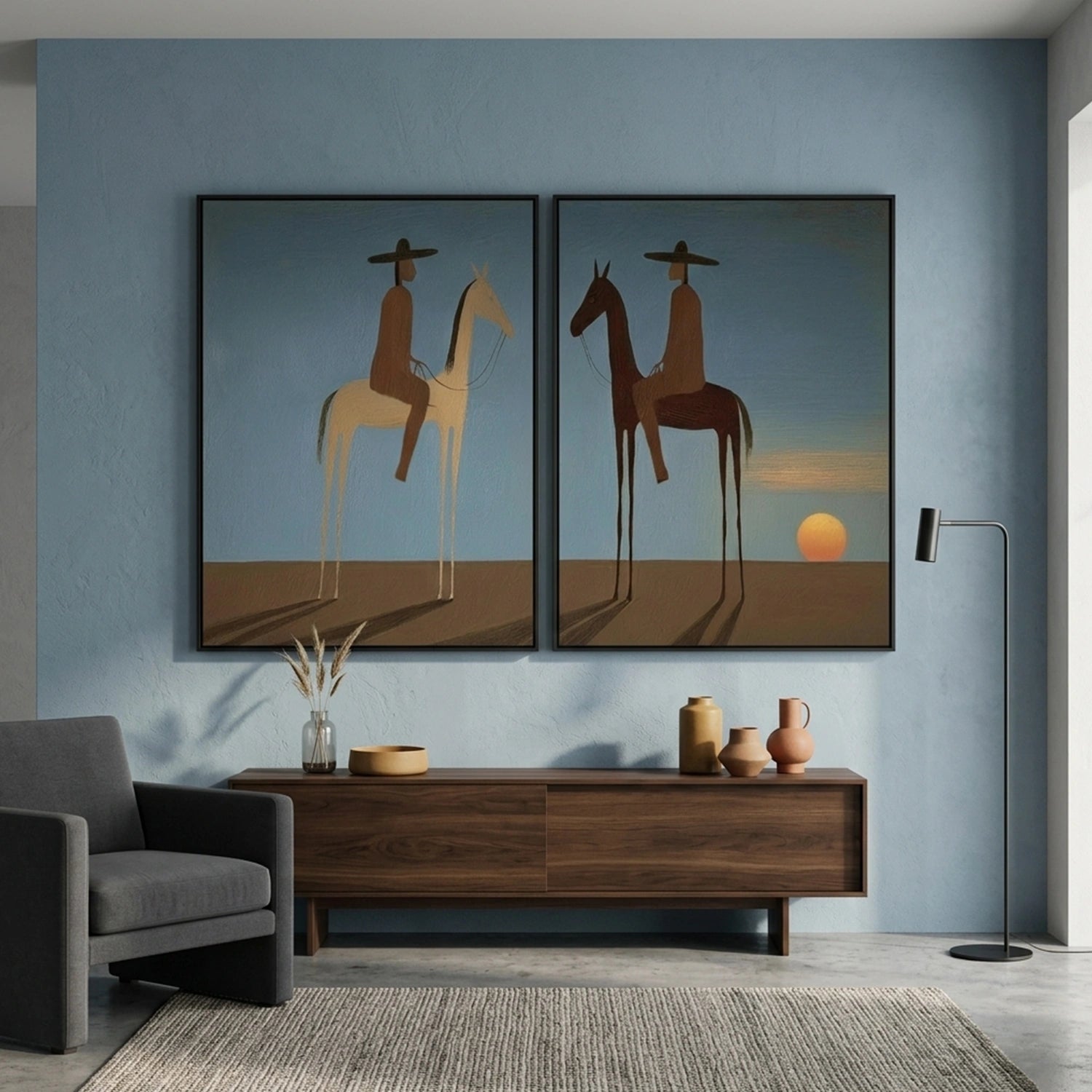 Western Cowboy Wall Art Set of 2 #AC078