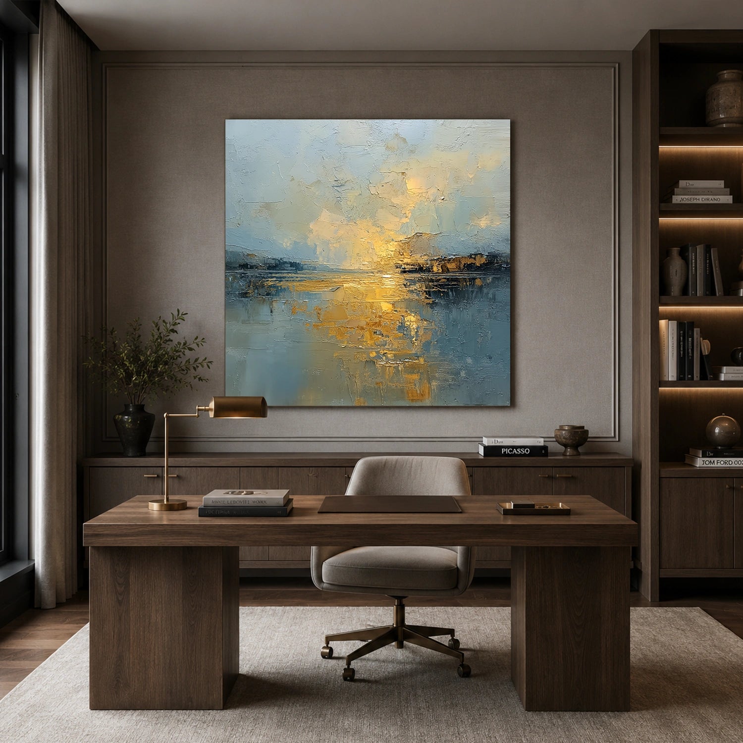 Abstract Ocean And Sky Wall Art #OS079