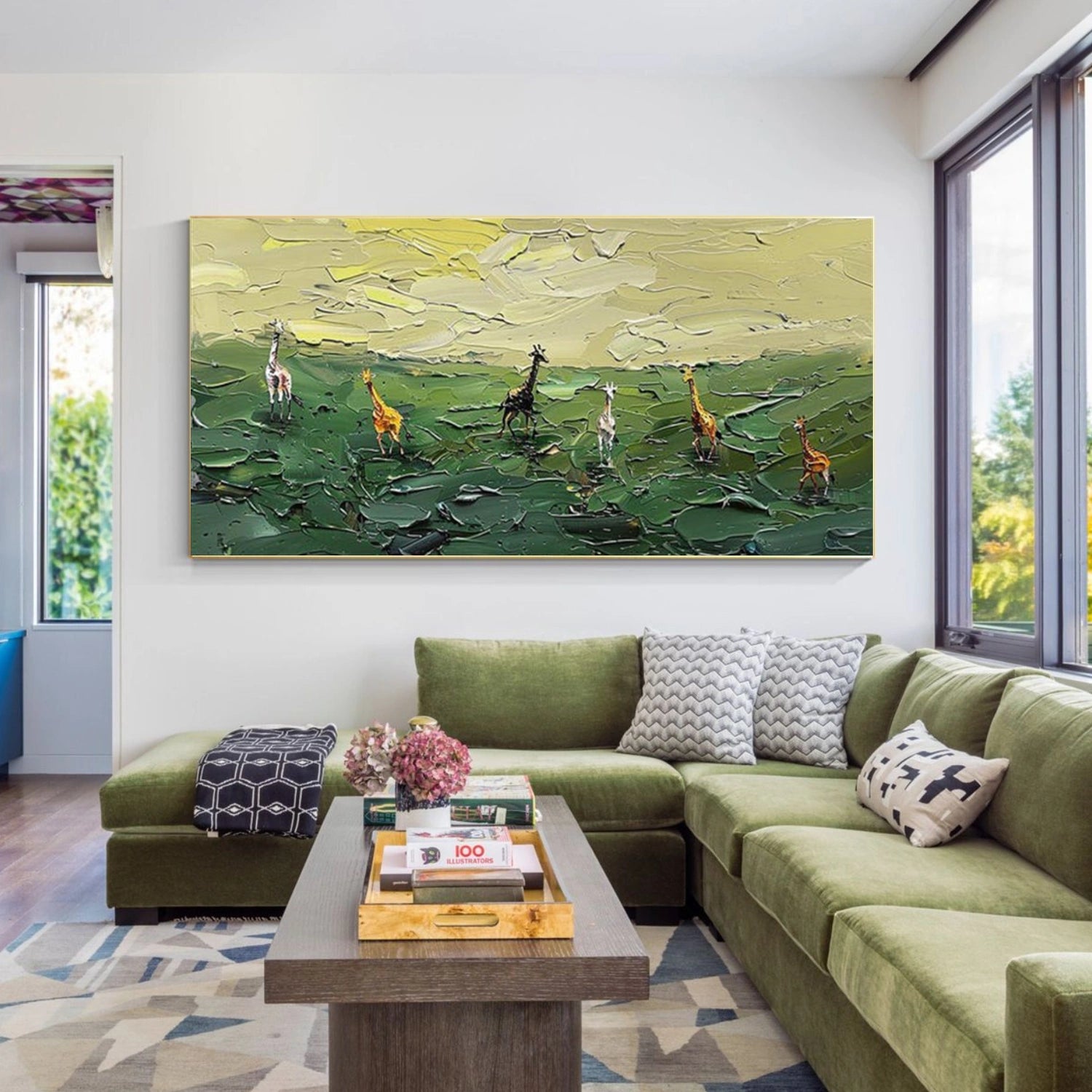 Abstract Animal Giraffe Texture Wall Art #AN007