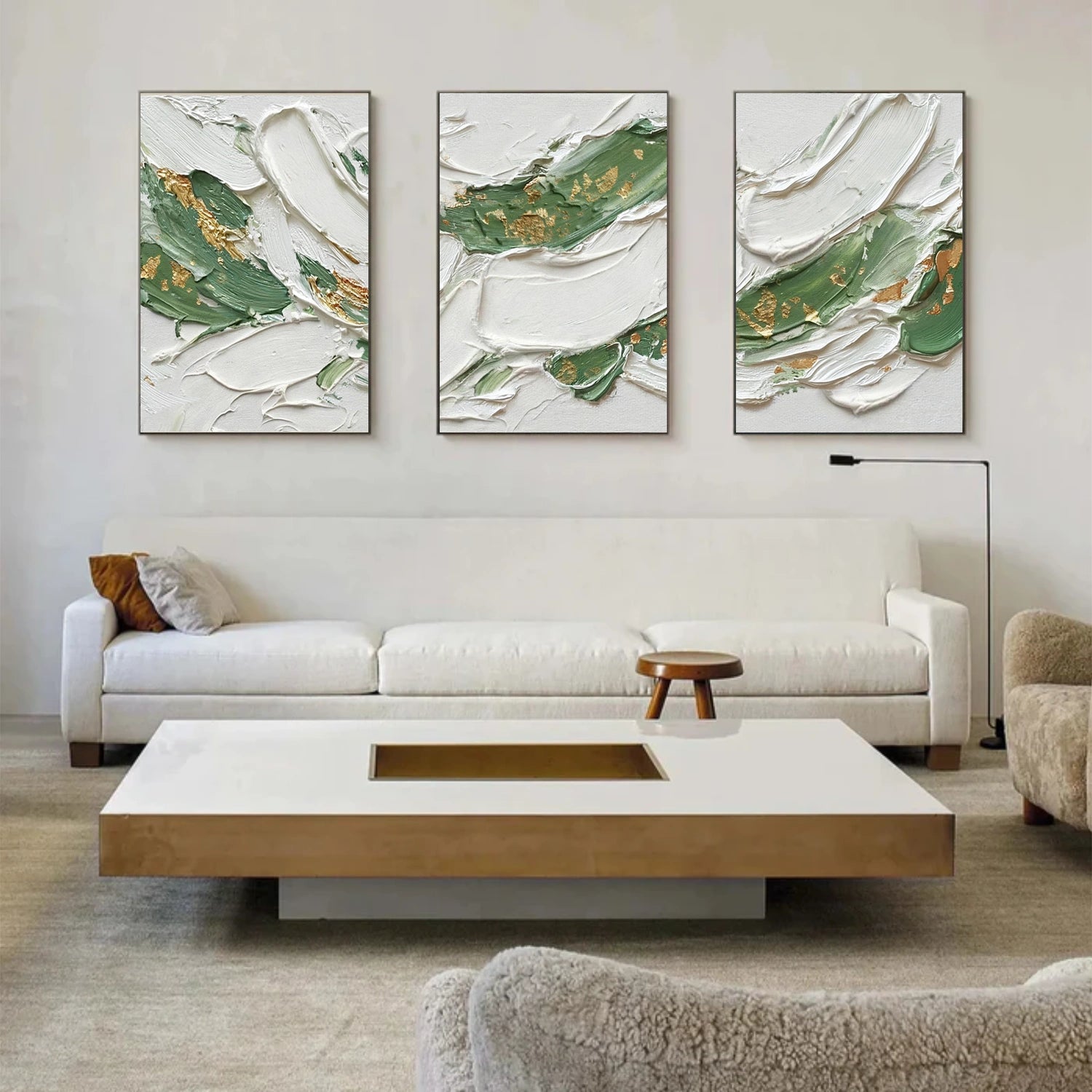 Abstract Textured Wall Art Set of 3 #AW027