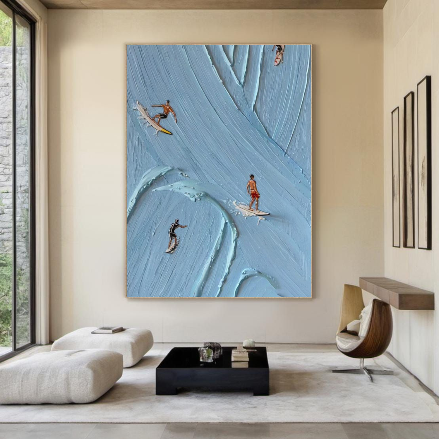 Surfing Sports Textured Wall Art #SC010