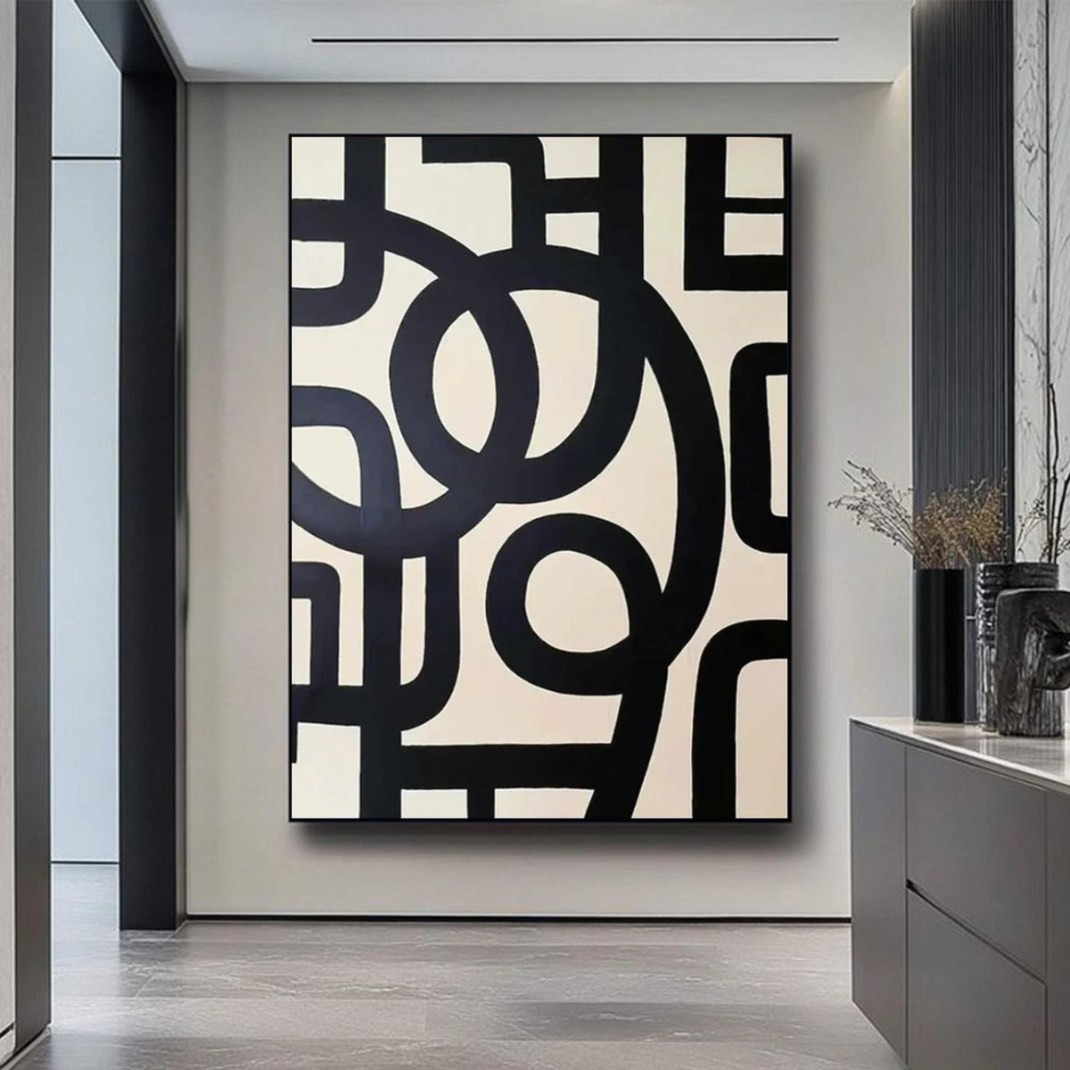 Black Minimalist Wall Art #MW012