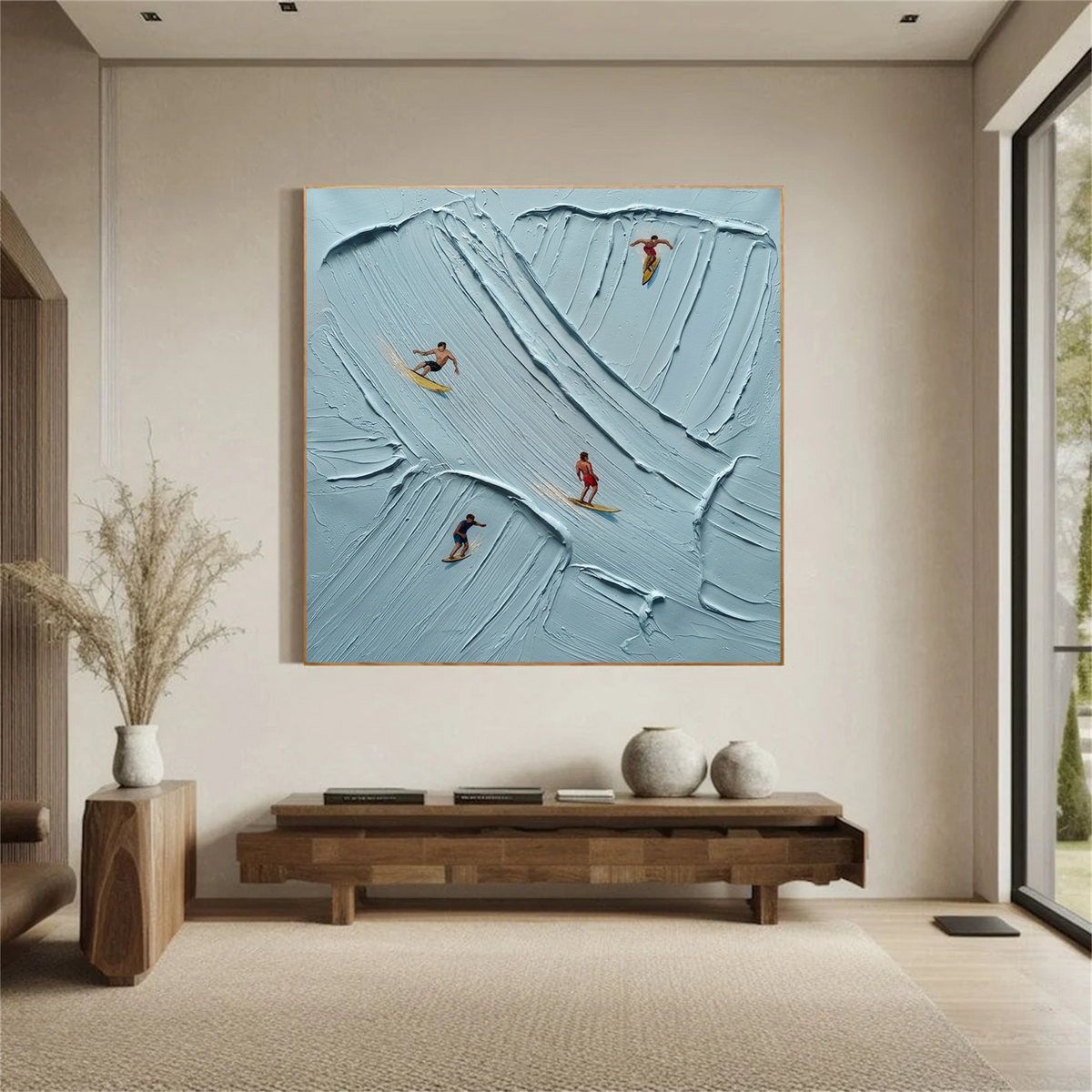 Surfing Sports Textured Wall Art #SC023