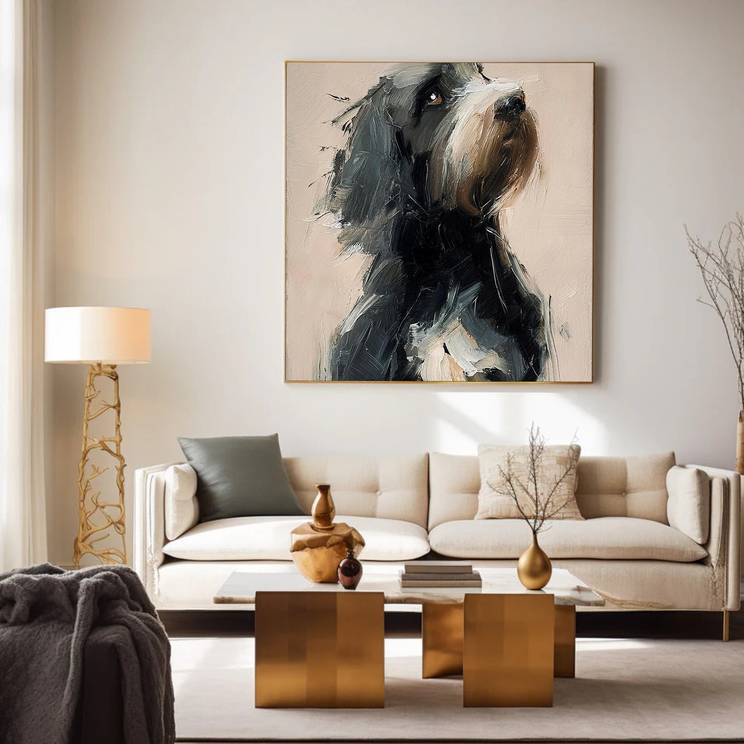 Abstract Animal Dog Wall Art #AN015