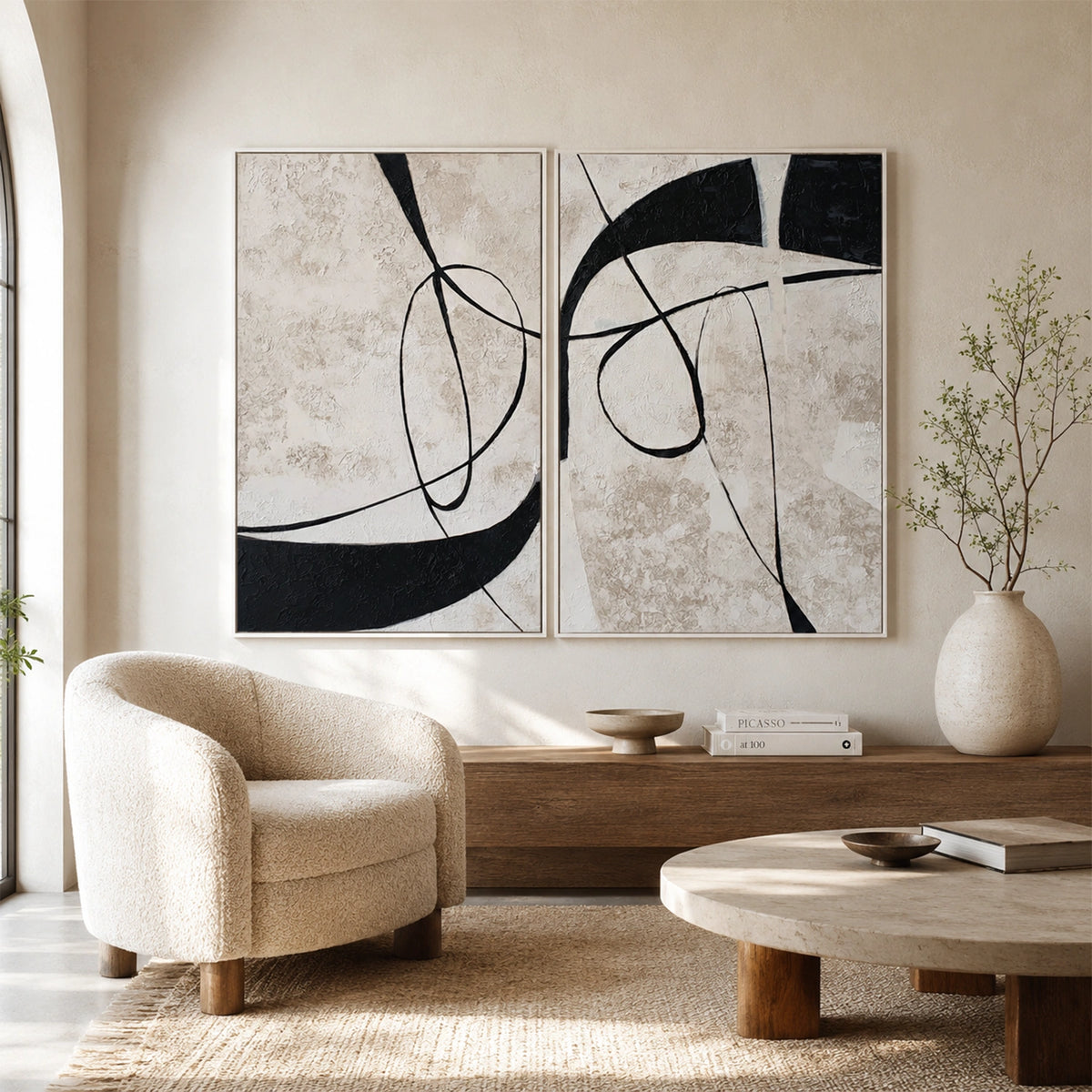 Wabi Sabi Wall Art Set of 2 #WS093