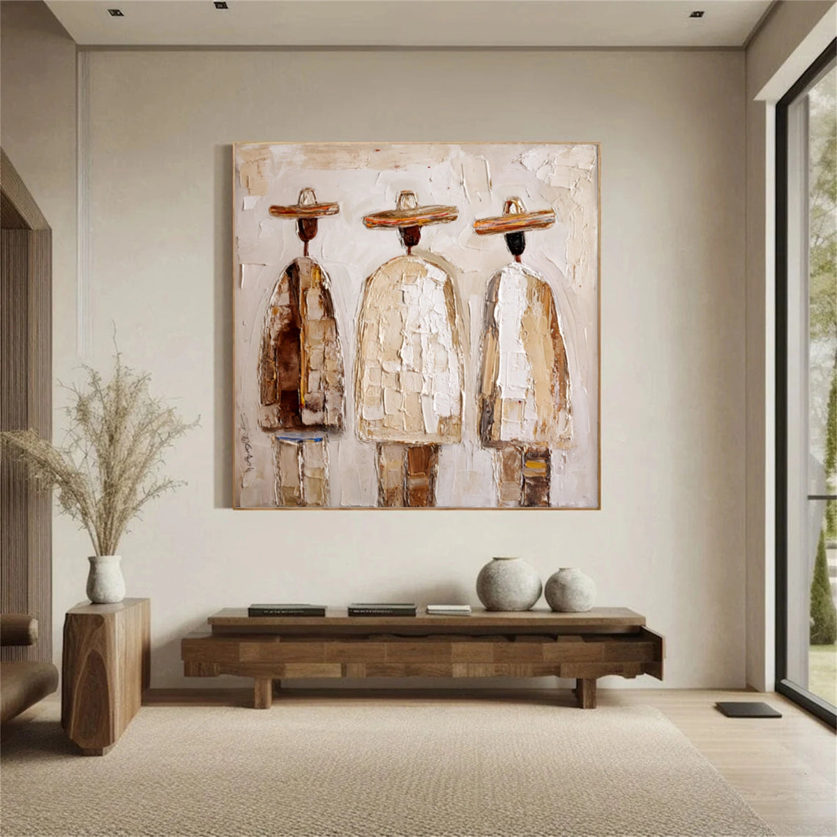 Abstract Portrait Textured Wall Art #LA001
