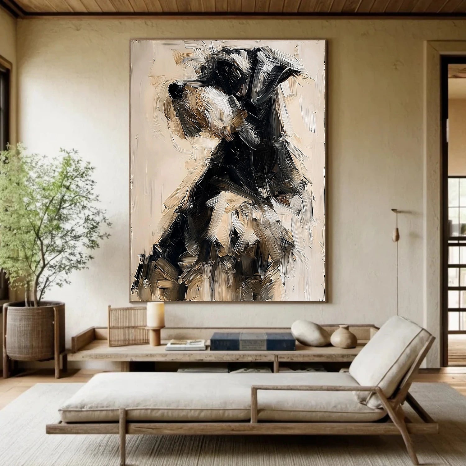 Abstract Animal Dog Wall Art #AN009