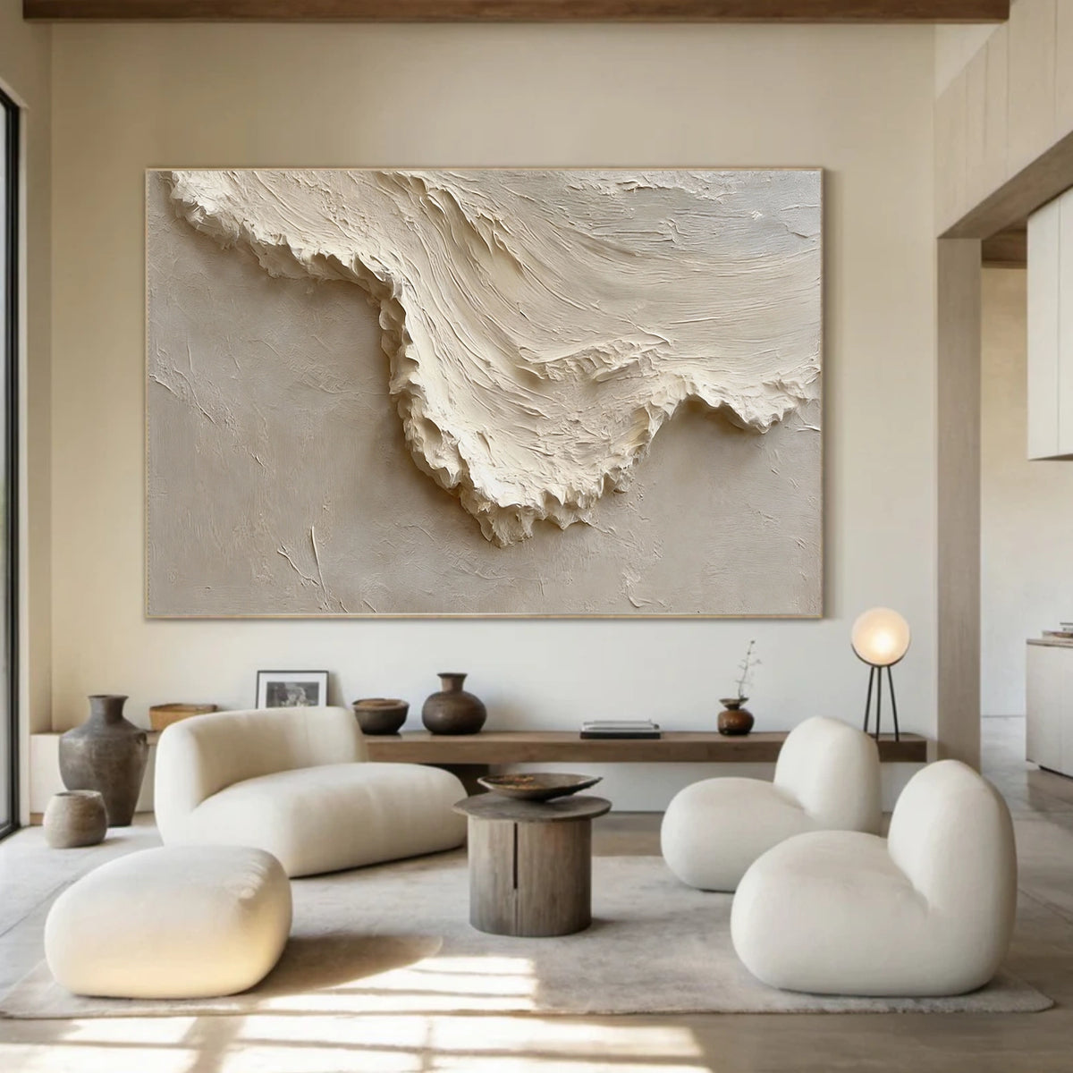 Abstract Ocean And Sky Textured Wall Art #OS134