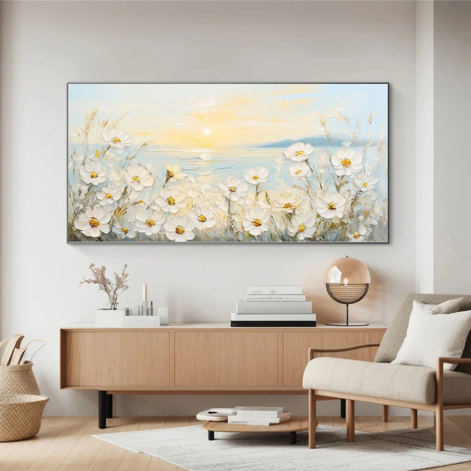 Abstract Flower And Tree Textured Wall Art #FT022
