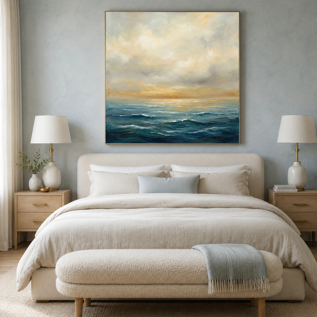 Abstract Ocean And Sky Wall Art #OS095