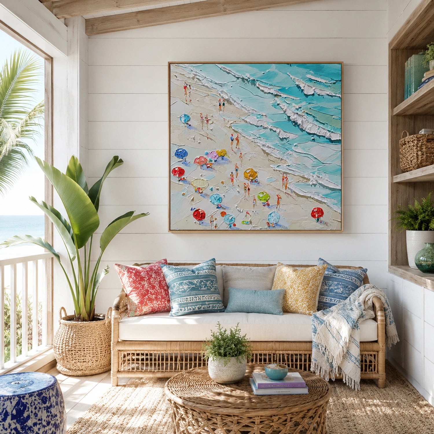 Abstract Ocean And Sky Wall Art #OS020