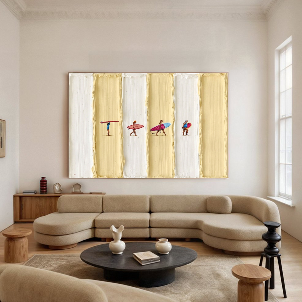 Surfing Sports Textured Wall Art #SC047