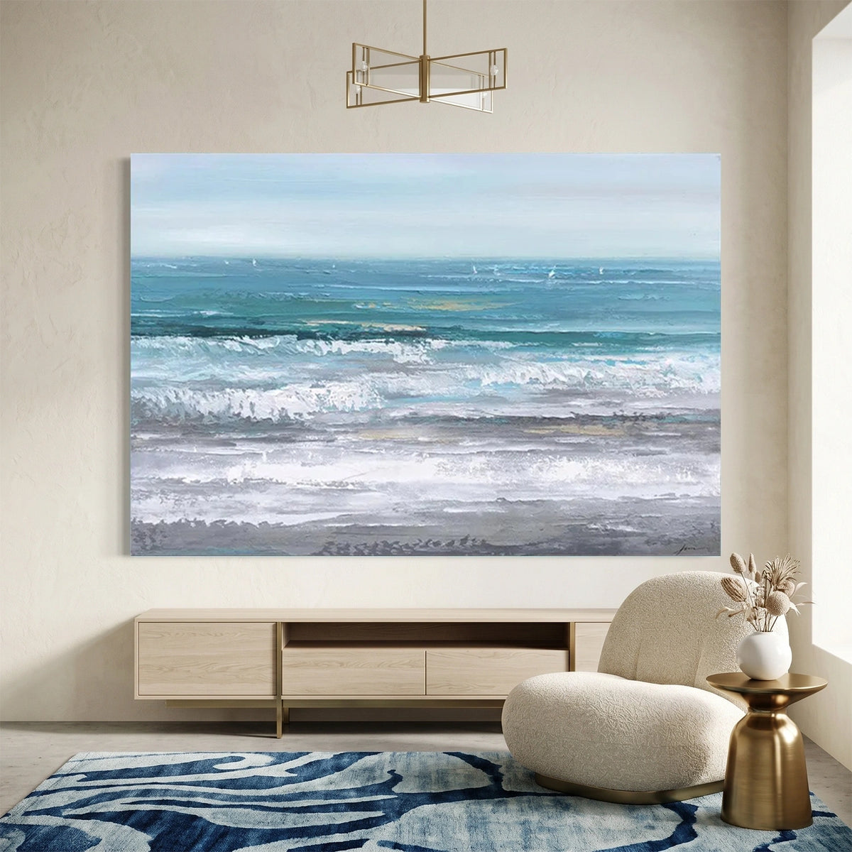 Abstract Ocean And Sky Wall Art #OS105