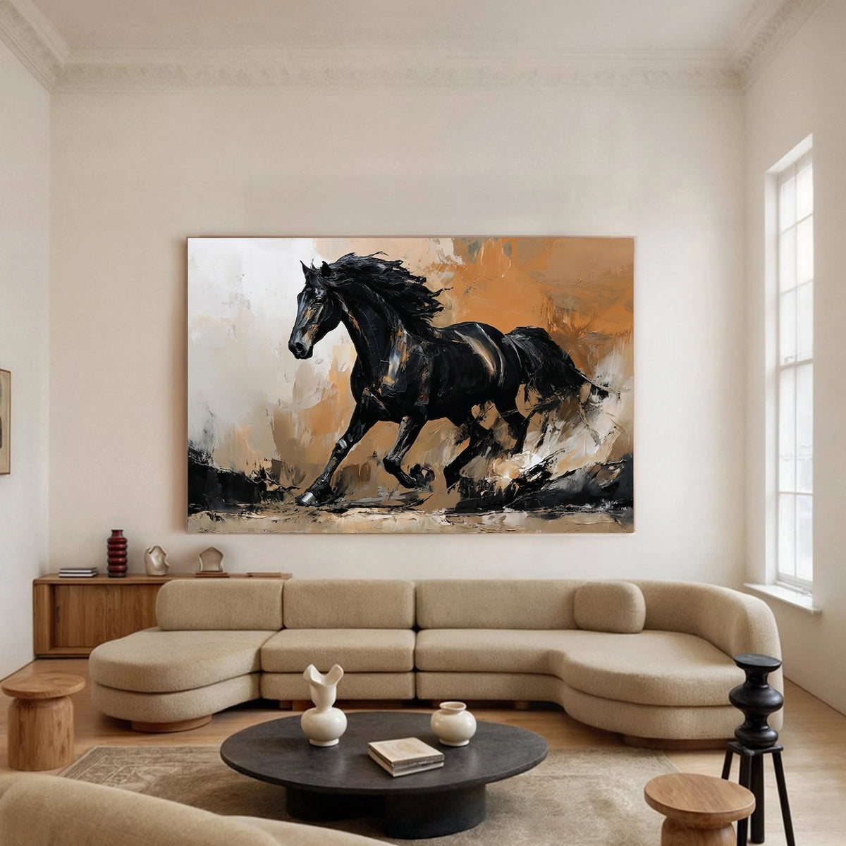 Abstract Animal Horse Wall Art #AN035
